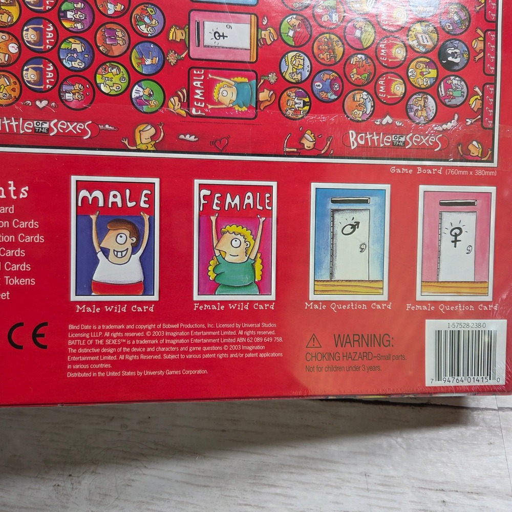 Imagination Battle of the Sexes Blind Date Board Game Trivia Adult Red New - Picture 3 of 5